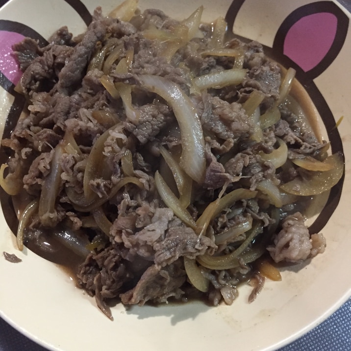 男性うまい大絶賛！牛肉甘辛炒め